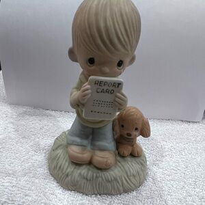 God Understands 1978 vintage Precious Moments Figurine with Puppy/ report card